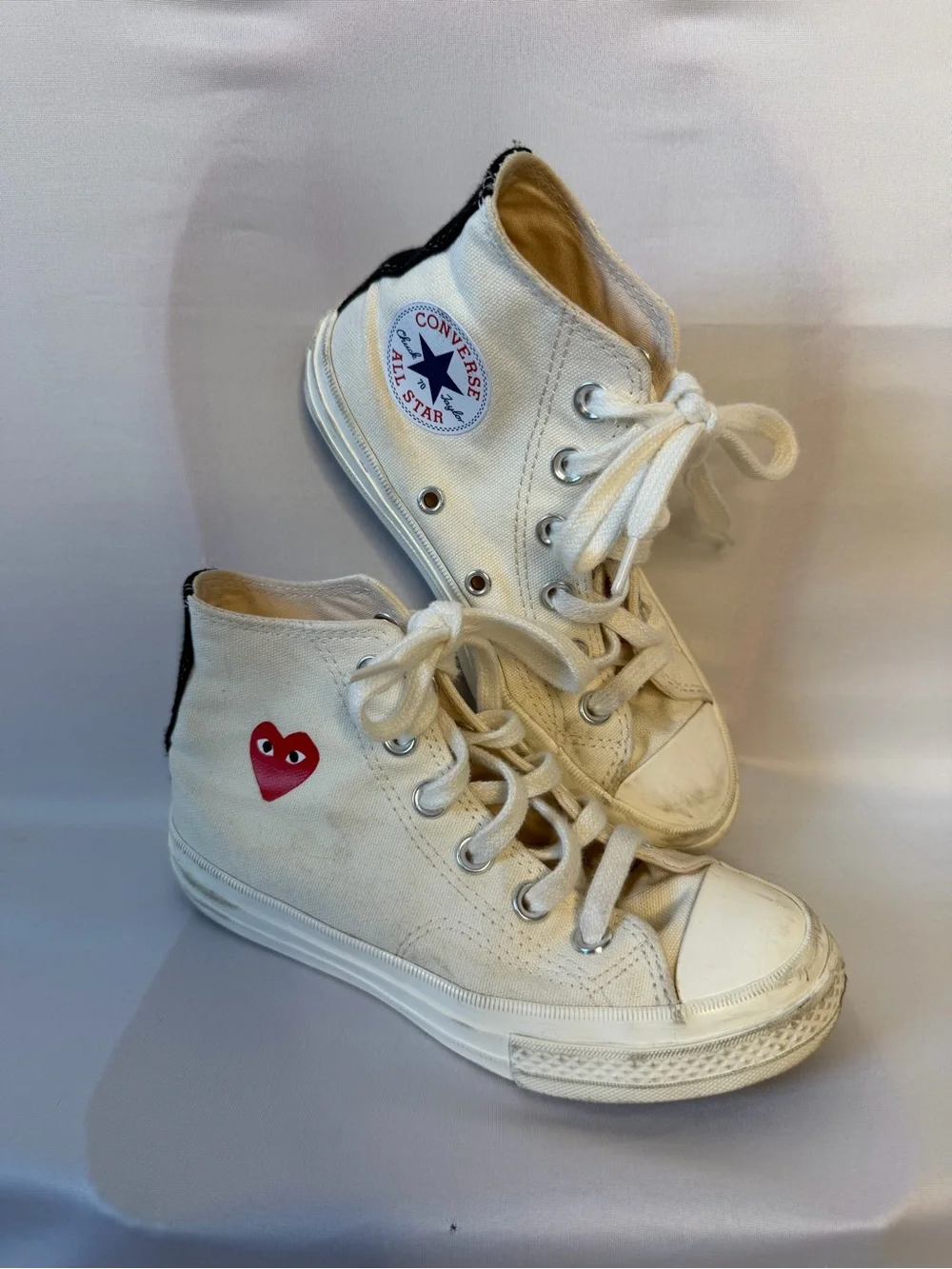 Cream Comme des Garçons PLAY x Converse Chuck kids size 13